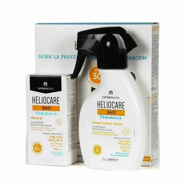 Heliocare 360º Pack Pediatrics Mineral 50 ml + Atopic – Lotion Spray Unisex, 75 ml