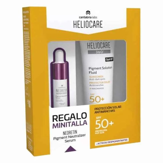 Heliocare 360 Opti D Pigment Solution Fluid Spf50+ 50 ml Unisex, Set 2 Pieces