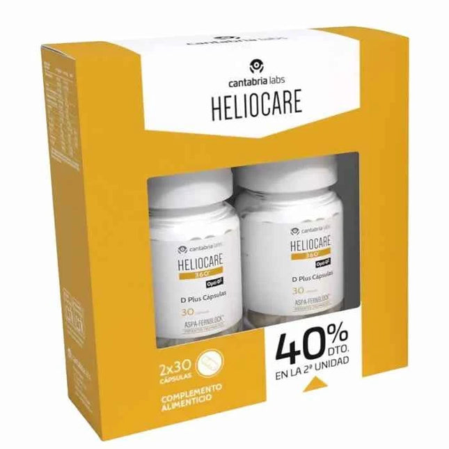 Heliocare 360 D Plus Cápsulas 2x Unisex, 30 capsules