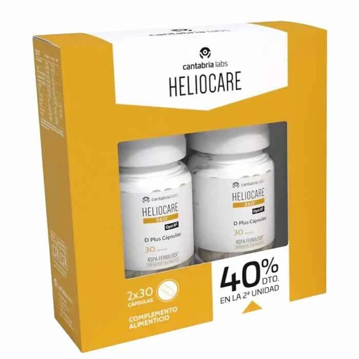 Heliocare 360 D Plus Cápsulas 2x Unisex, 30 capsules