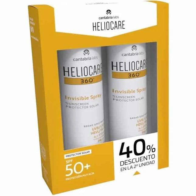 Heliocare 360 Invisible – Spray Spf50+ Unisex, 2x200 ml
