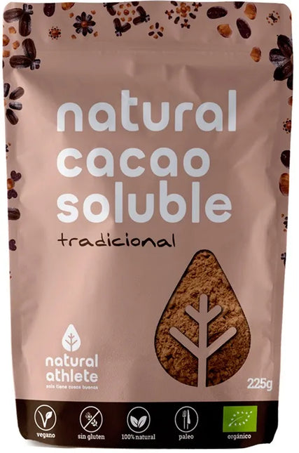 Natural Athlete Cacao Soluble En Polvo Bio, 225 g