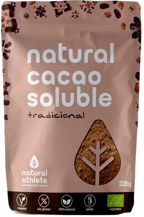 Natural Athlete Cacao Soluble En Polvo Bio, 225 g