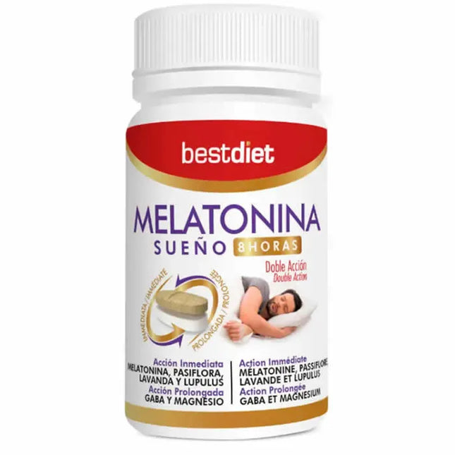 BEST DIET Melatonin Double Action 8 Hours 30 Caps