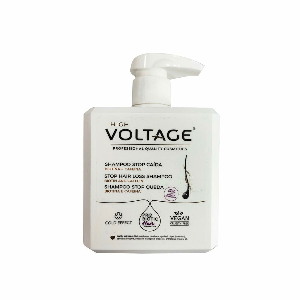 Voltage Cosmetics Stop Caída Champú Unisex, 500 ml