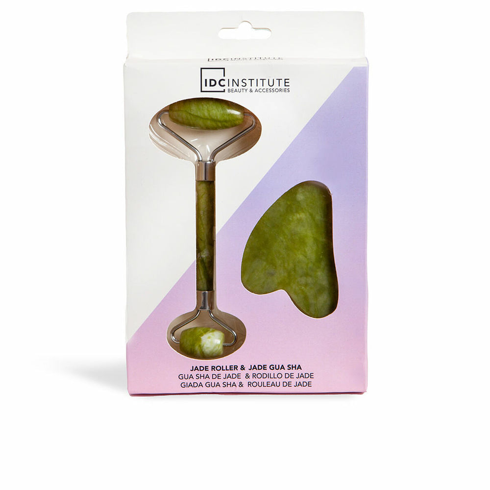 IDC Institute Gua Sha De Jade y Rodillo De Jade 2 Piezas Unisex