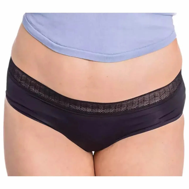 ENNA Hipster Menstrual Panty Black Abundant Flow T-S Evening