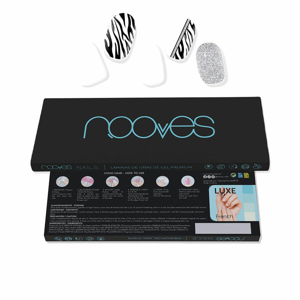 Nooves Láminas De Uñas De – Gel Premium Glam Funky Baby 20 U Unisex