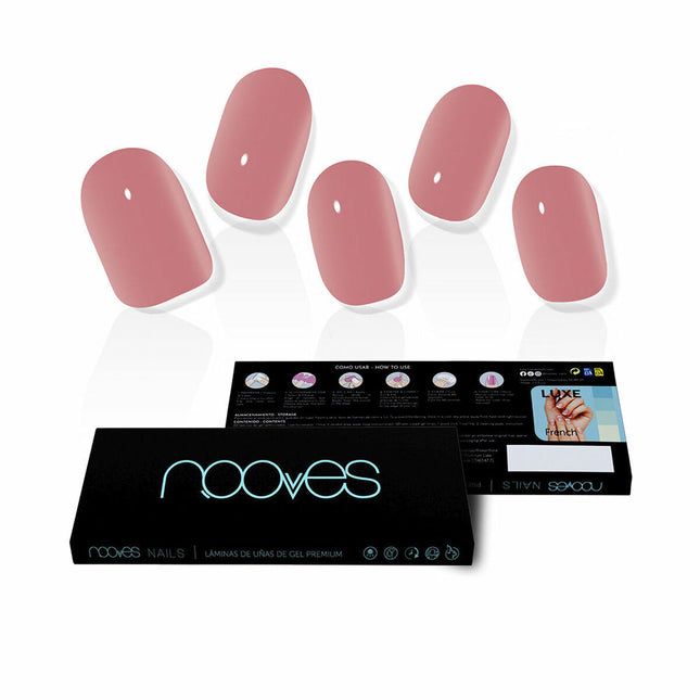 Nooves Láminas De Uñas De – Gel Dusty Rose Premium Glam Cat Eye 20 U Unisex