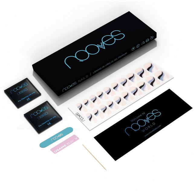 Nooves Láminas De Uñas De – Gel Premium Glam Flowing Stream 20 U Unisex