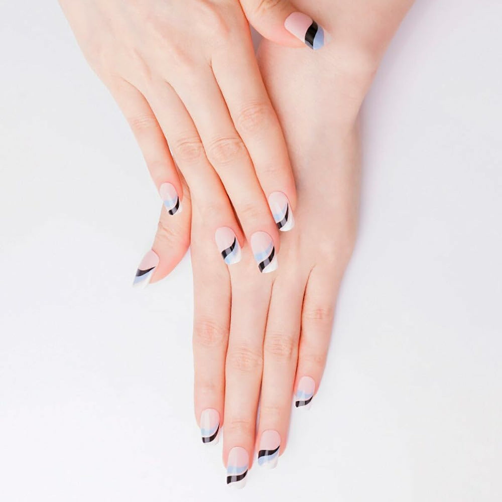 Nooves Láminas De Uñas De – Gel Premium Glam Flowing Stream 20 U Unisex