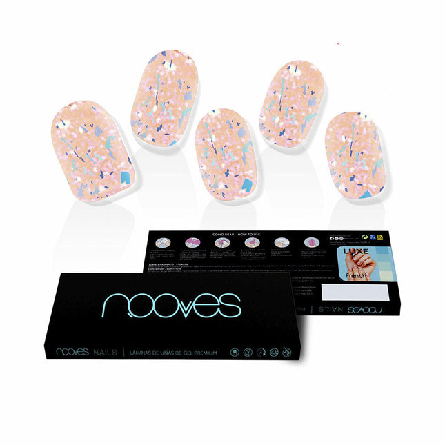Nooves Láminas De Uñas De – Gel Peach Galettes Premium Luxe Metallic 20 U Unisex