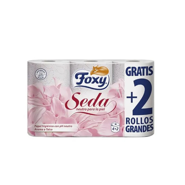 FOXY Silk Toilet Paper 3 Layers 4 + 2 Rolls