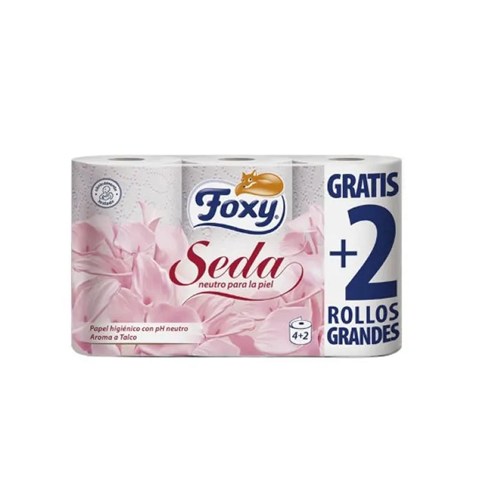 FOXY Silk Toilet Paper 3 Layers 4 + 2 Rolls