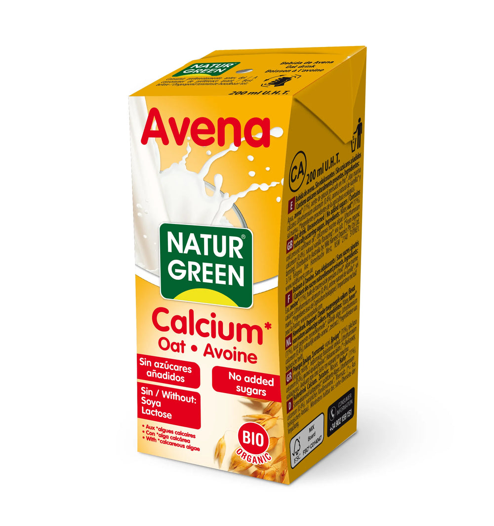 Naturgreen Bebida Avena Calcium, 200 ml