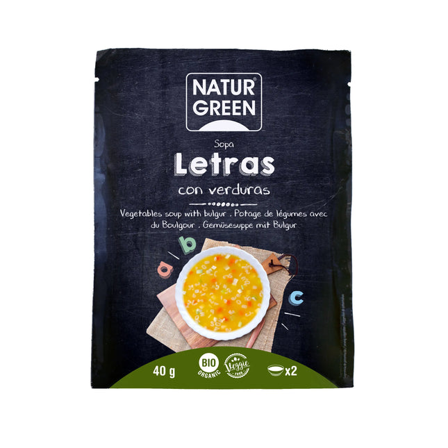 Naturgreen Sopa Letras Verduras, 40 g