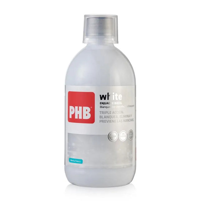 PHB White Enjuague Bucal, 500 ml
