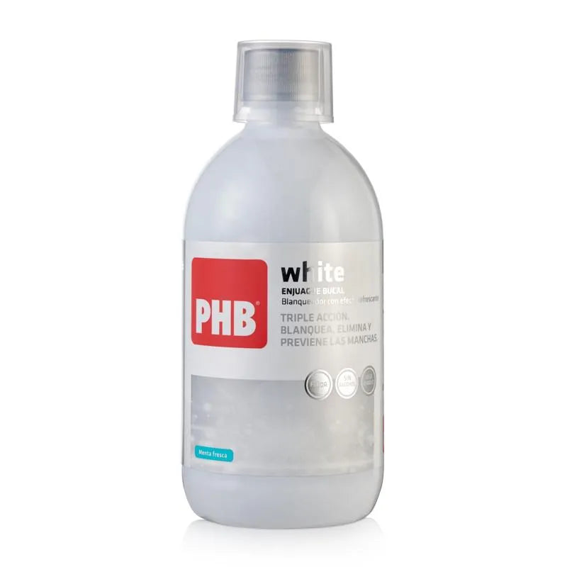 PHB White Enjuague Bucal, 500 ml