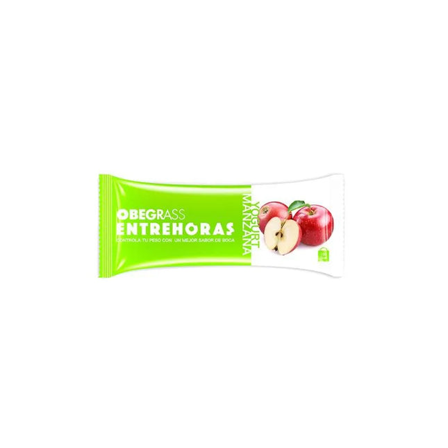 Actafarma Obegrass Barrita Entrehoras Yogurt y Manzana, 30 g