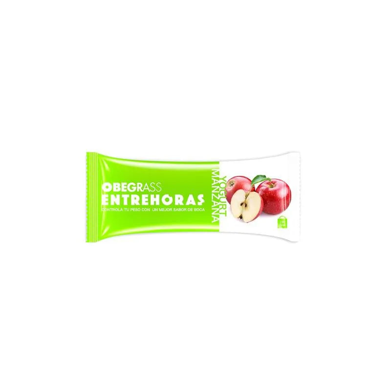 Actafarma Obegrass Barrita Entrehoras Yogurt y Manzana, 30 g