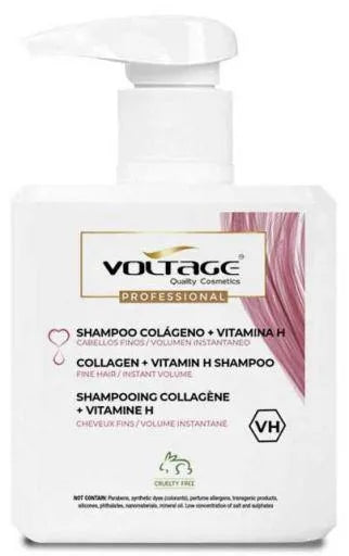 Voltage Cosmetics Colágeno Vitamina H Champú Unisex, 500 ml