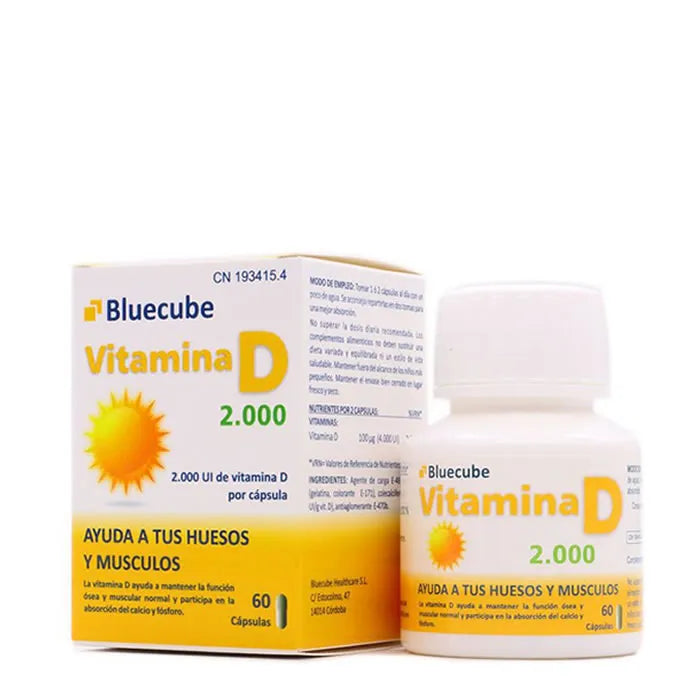 Bluecube Vitamin D 2000, 60 capsules