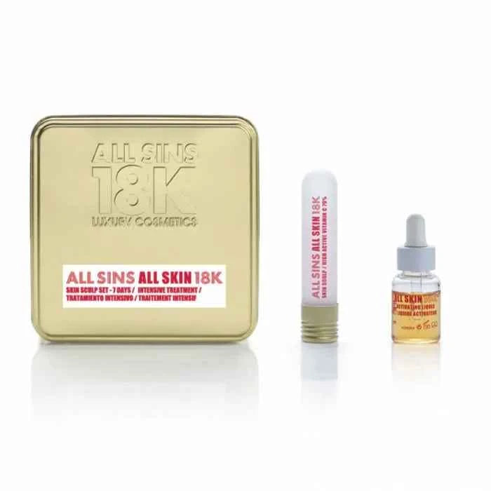 ALL SINS 18K All Skin Sculp 7 Days Intensive Treatment Unisex, Set 2 Pieces