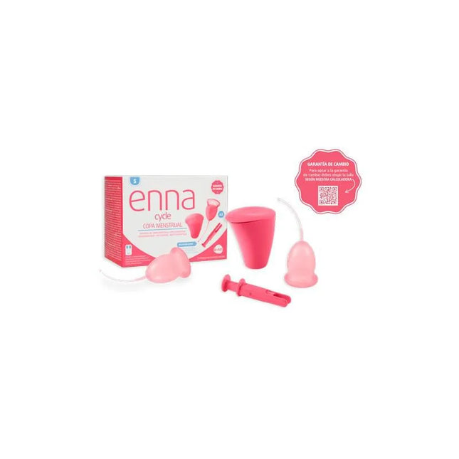 ENNA Cycle Menstrual Cup Size S 2 Cups Applicator Sterilizer