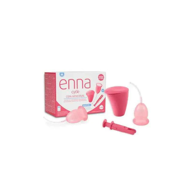 ENNA Cycle M-Size Menstrual Cup 2 Cups Applicator Sterilizer