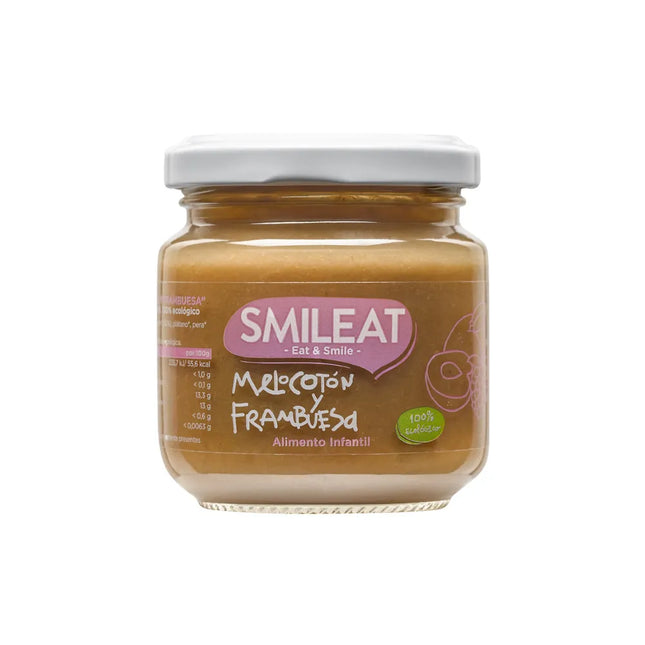 Smileat Potito Bio Frambuesa y Melocoton, 130 g