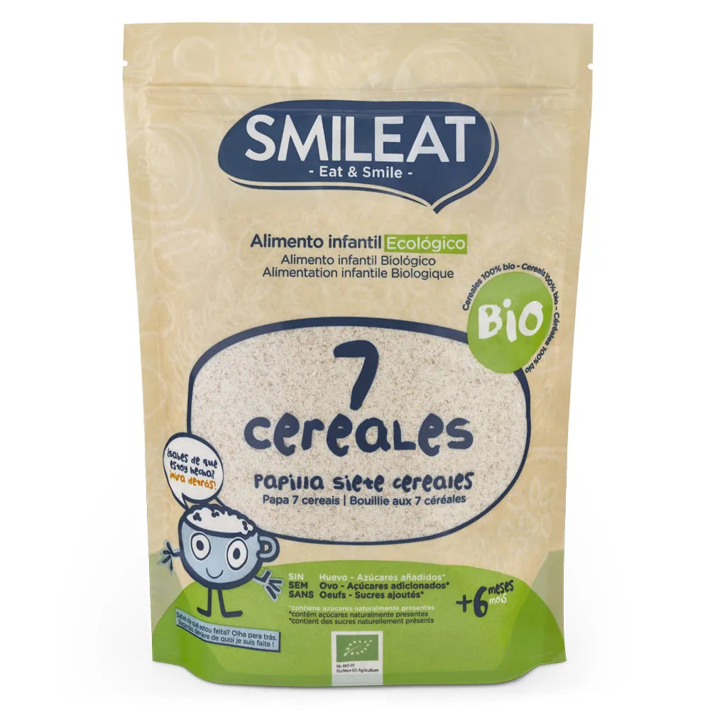 Smileat Papilla 7 Cereales Bio, 200 g