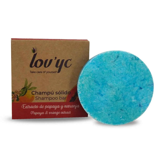 ELIE SAAB Lovyc Papaya y Naranja Champu Solido Unisex, 50 g