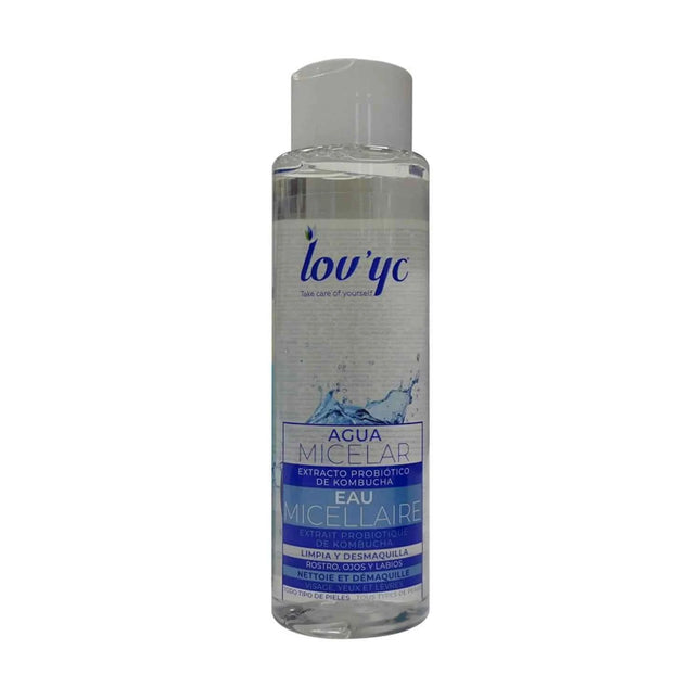 Lovyc Probiotico Kombucha Agua Micelar Rostro Ojos y Labios Unisex, 500 ml