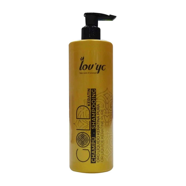 ELIE SAAB Lovyc Gold Keratin Champu Cabello Seco Unisex, 500 ml