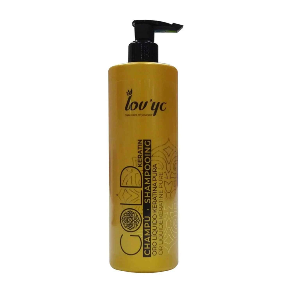 ELIE SAAB Lovyc Gold Keratin Champu Cabello Seco Unisex, 500 ml