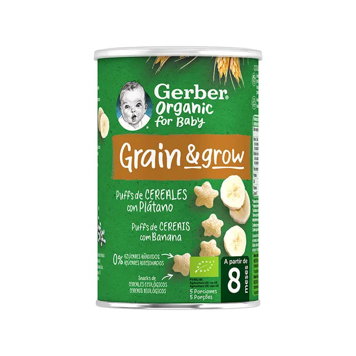 Gerber Organic Puff Cereals and Banana Unisex