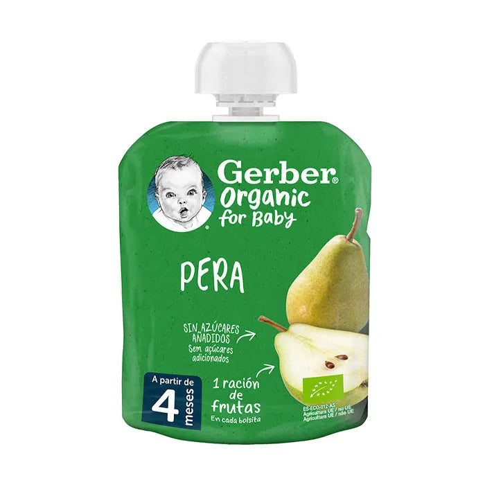 Gerber Pouch Organic Pear Unisex, 90 g