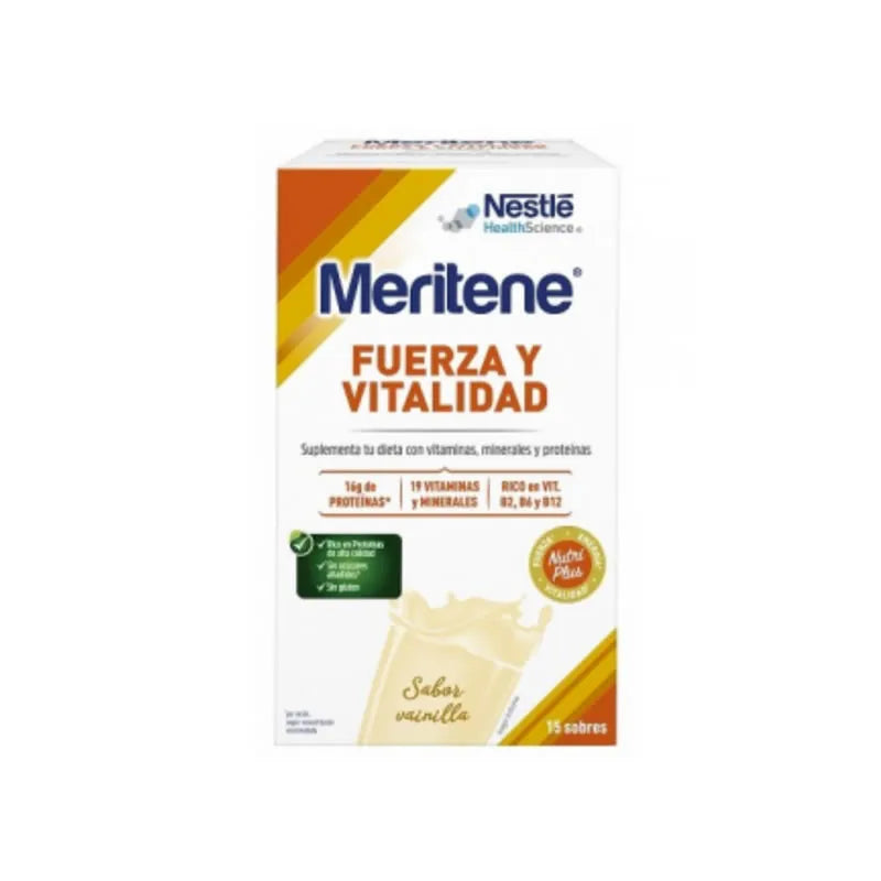 Meritene Strength And Vitality Vanilla Flavor Unisex, 15x30 g
