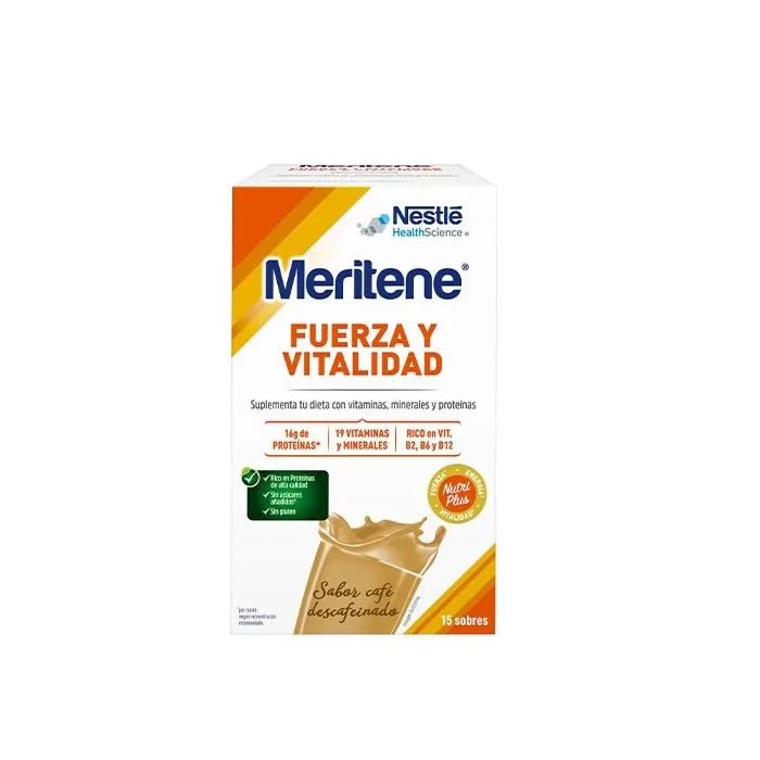 Meritene Strength And Vitality Coffee Flavor Unisex, 15x30 g