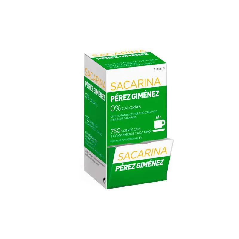 Pharmex Pérez Giménez Saccharin 750 Sachets, 2 tablets