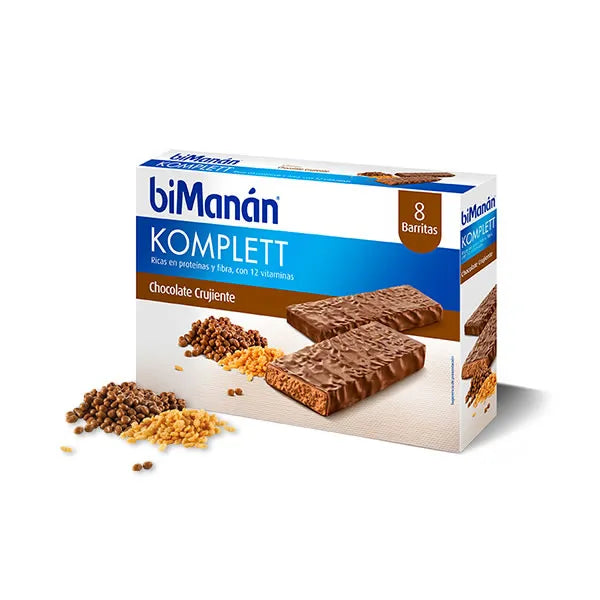 Bimanán Sustitutive Chocolate Komplett Bars, 8 Units