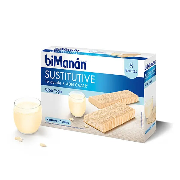 Bimanán Sustitutive Yoghurt Bars, 8 Units