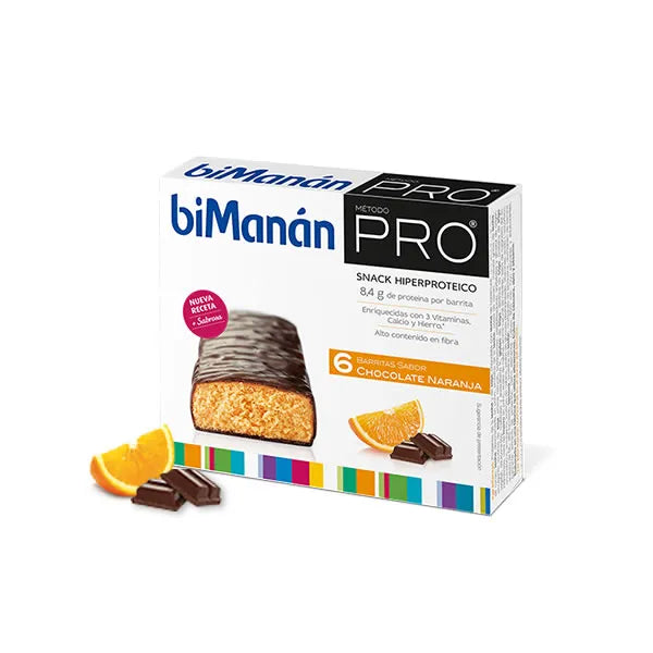 Bimanán Befit Bars Chocolate and Orange, 6 Pieces