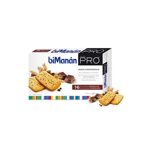 Bimanán Pro Biscuits Cereals With Nuggets Choco, 16 Units