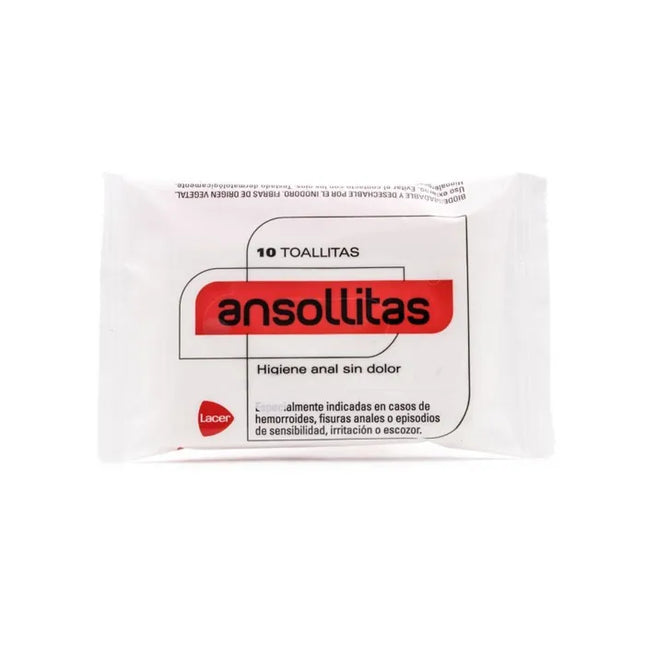 Lacer Ansollitas Anal Hygiene Wipes, 10 Units