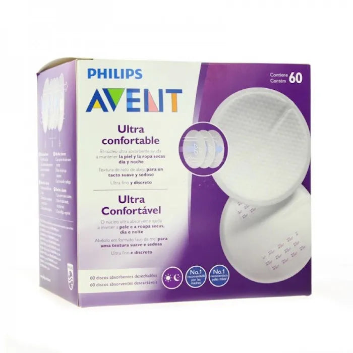Avent Breastfeeding Absorbent Pads Unisex, 60 Pieces