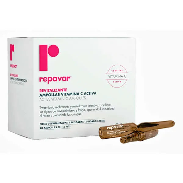 Repavar Revitalizante Active Vitamin C 20 Ampoules x Unisex, 1.5 ml