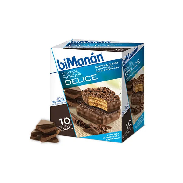 Bimanán Sustitutive Crispy Chocolate Snack, 10 Units