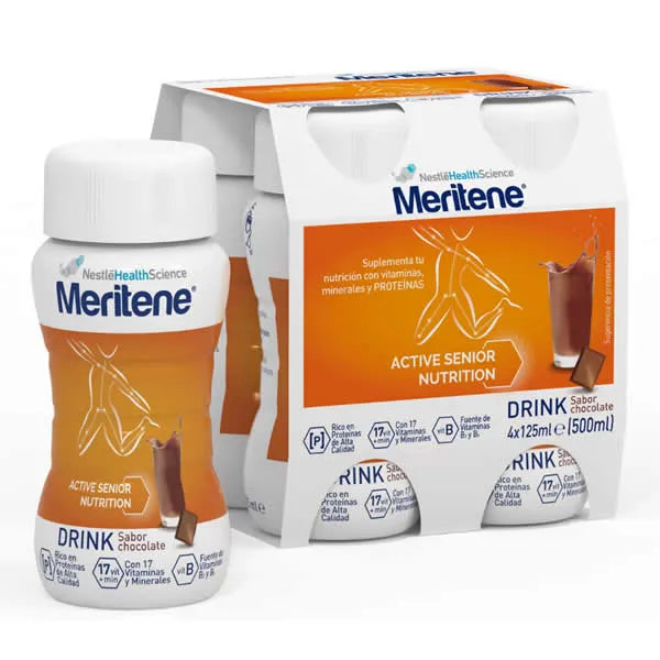 Meritene Active Senior Nutrition Drink Sabor Chocolate, 4x125 ml