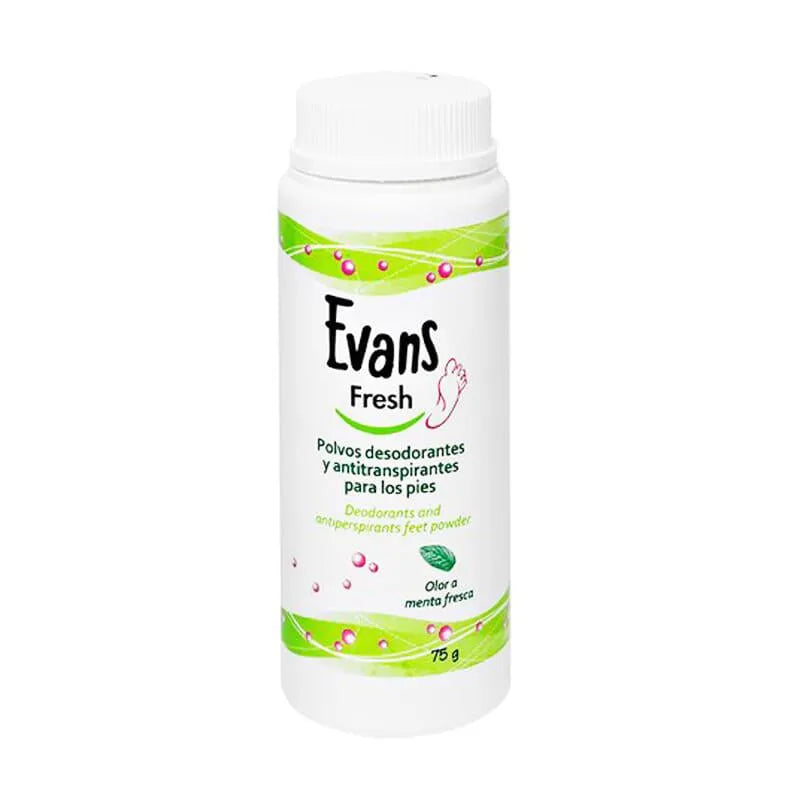 Evans Fresh Polvos Desodorantes Para Pies, 75 g